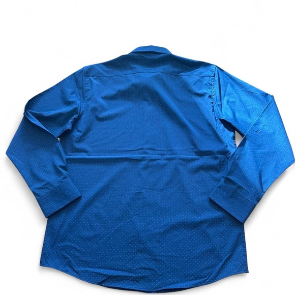 Lucky Brand Men’s NWT Blue Geometric Print Long Sleeve Button Up Shirt Large - Picture 7 of 7